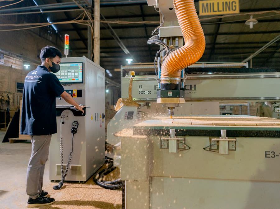 Setup na fresadora CNC
